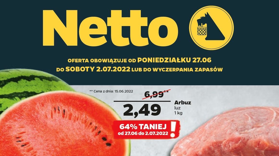 Netto gazetka od poniedziałku 27 czerwca [27.06 22]