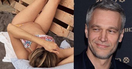 Ubrana w bikini Aleksandra Żebrowska w 9. miesiącu ciąży chwali się nogami (FOTO)