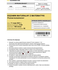 Matura 2021 z matematyki. Arkusze CKE - poziom rozszerzony