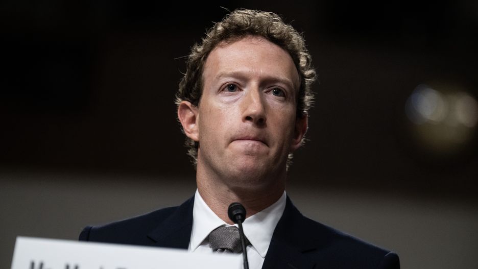 UNITED STATES - JANUARY 31: Mark Zuckerberg, CEO of Meta, testifies during the Senate Judiciary Committee hearing titled "Big Tech and the Online Child Sexual Exploitation Crisis," in Dirksen building on Wednesday, January 31, 2024. (Tom Williams/CQ-Roll Call, Inc via Getty Images)