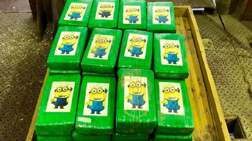 Paczki z kokainą oznaczono postacią Minionka.