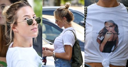 Zadowolona Chodakowska kokietuje paparazzi w koszulce z Magdą Frąckowiak (ZDJĘCIA)