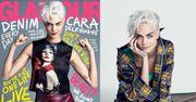 Cara Delevingne w nowej fryzurze na okładce "Glamour"