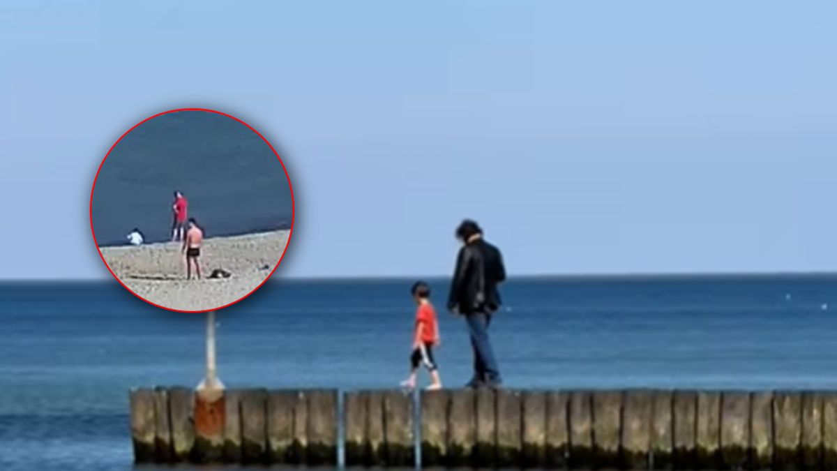 Ładna pogoda sprawiła, że wiele osób ruszyło na plażę.