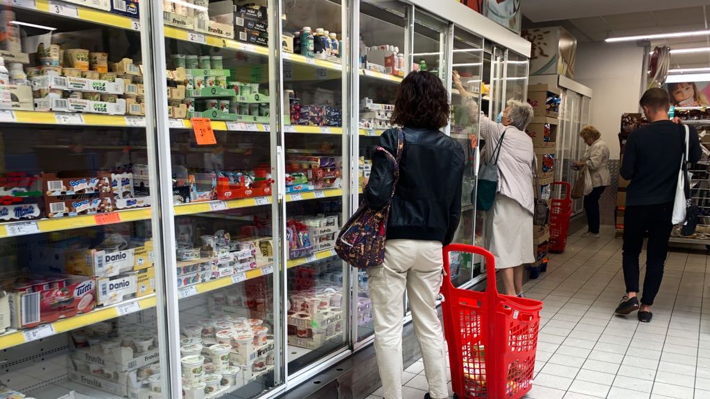 Grocery In Poland
People are seen during shopping in a supermarket in Krakow, Poland on September 16, 2022. (Photo by Jakub Porzycki/NurPhoto via Getty Images)
NurPhoto
grocery, market, product, products, shop, photo