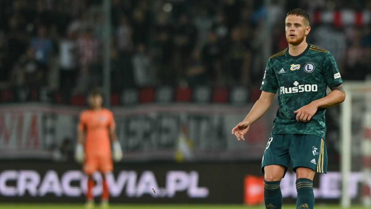Legia's Joel Abu Hanna during Cracovia vs Legia Warszawa football match of the 3th round of Polish PKO Ekstraklasa, in Cracovia Stadium, Krakow. 
On Friday, July 29, 2022, in Krakow, Lesser Poland Voivodeship, Poland. (Photo by Artur Widak/NurPhoto via Getty Images)