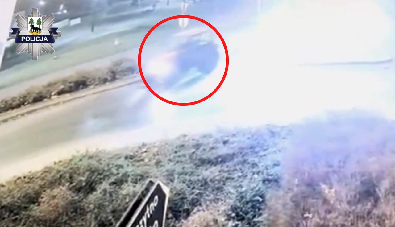 Taki widok w Piszu. Z kierowcą nie szło się dogadać. Ale był trzeźwy