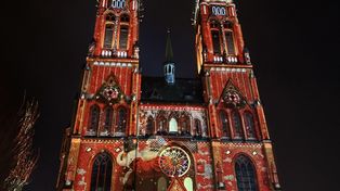 Rybnik: Spektakularny mapping na fasadzie bazyliki