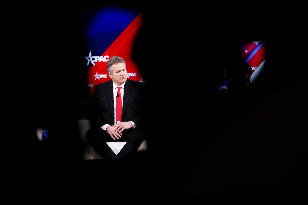 Michael Dunleavy, governor of Alaska, speaks during the Conservative Political Action Conference (CPAC) in Orlando, Florida, U.S., on Friday, Feb. 25, 2022. Launched in 1974, the Conservative Political Action Conference is the largest gathering of conservatives in the world. Photographer: Tristan Wheelock/Bloomberg via Getty Images