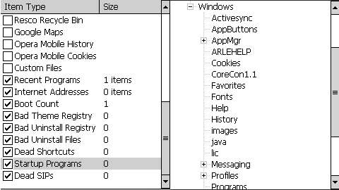 Usuwanie plików tymczasowych w Windows Mobile 1