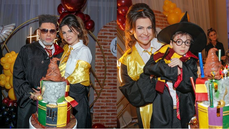 Urodziny Krzysztofa Rutkowskiego Juniora w stylu Harry'ego Pottera: przebrani goście, wielki tort i EFEKTY SPECJALNE