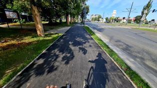 Łódź: Test nowej drogi rowerowej przy al. Piłsudskiego