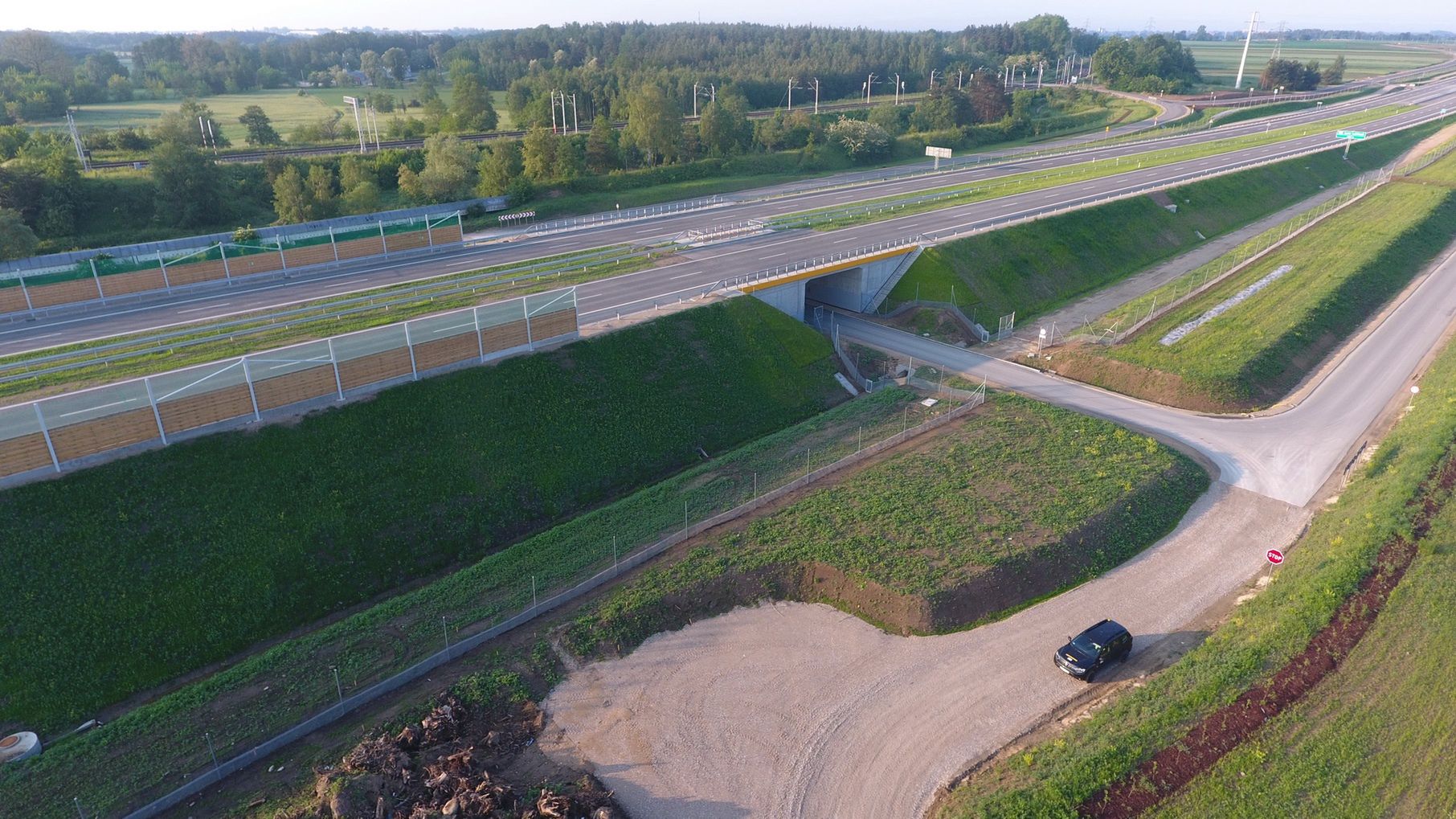 Gotowy odcinek drogi ekspresowej S14 Łódź Lublinek - Aleksandrów Łódzki (pierwszy z dwóch fragmentów zachodniej obwodnicy Łodzi)