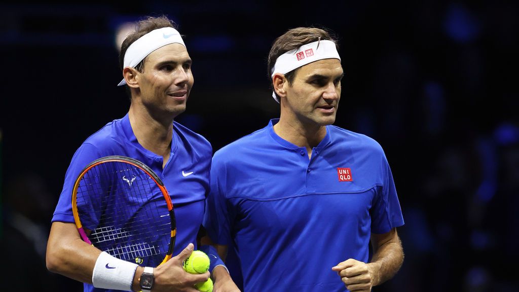 Getty Images / Julian Finney / Na zdjęciu od lewej: Rafael Nadal i Roger Federer