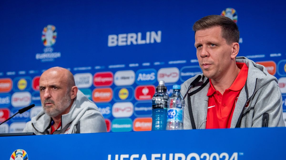 Getty Images / Michał Probierz (L) i Wojciech Szczęsny (P) podczas Euro 2024