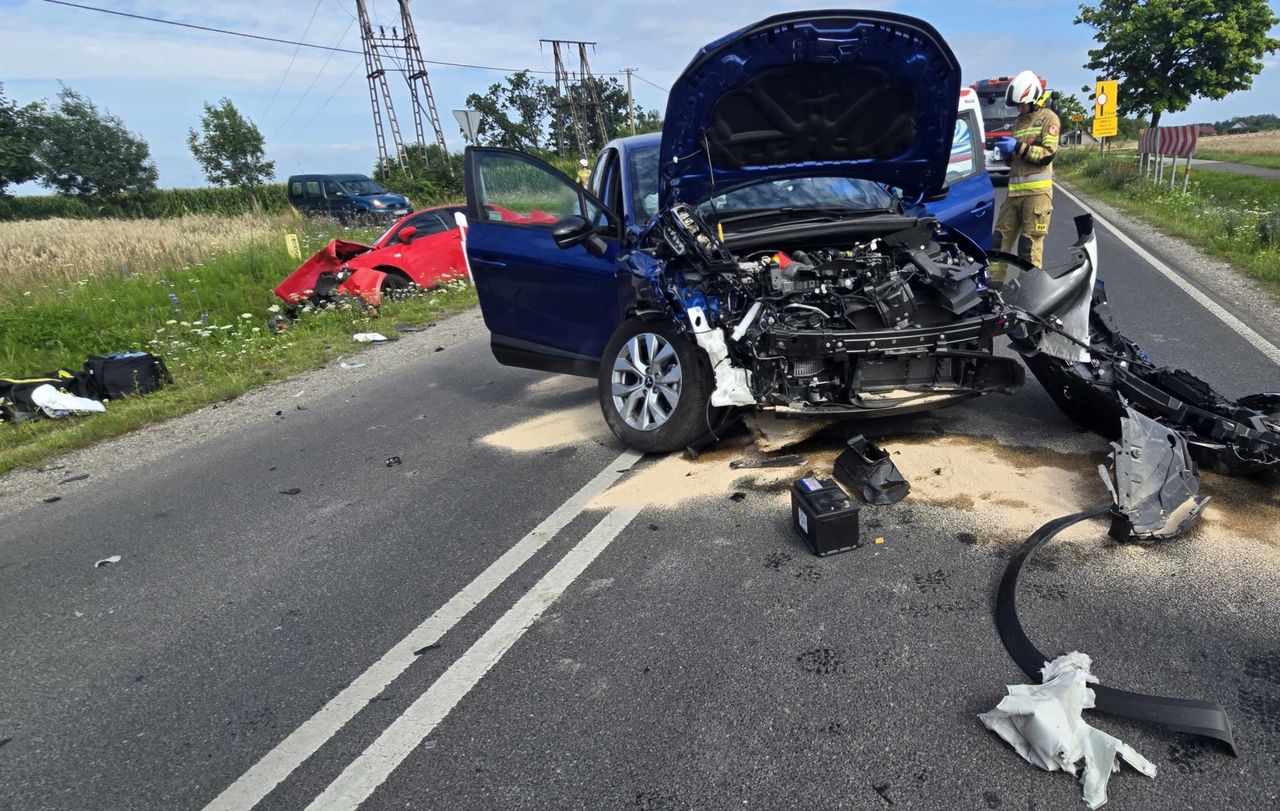 Groźna kolizja na trasie Wyrzysk–Osiek. Sprawca dostał aż 15 punktów karnych