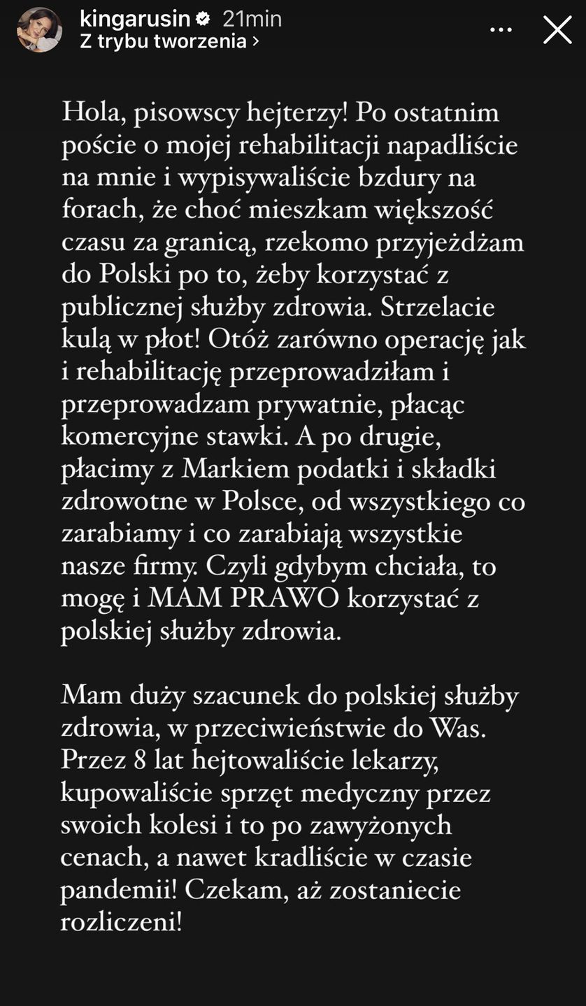 komentarz Kingi Rusin