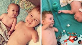 3-letni chłopiec bez rączek i nóżek opiekuje się małym braciszkiem. Wideo podbija serca internautów