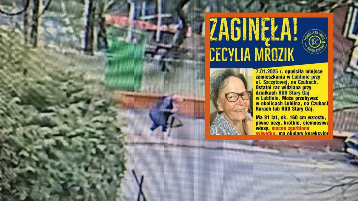 Panią Cecylię 7 stycznia uchwyciły kamery monitoringu