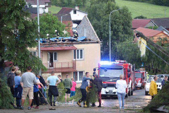 Trąba powietrzna koło Nowego Sącza