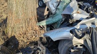 Szarnoś: Rozpędzona osobówka wbiła się w drzewo. Kierowca zginął na miejscu