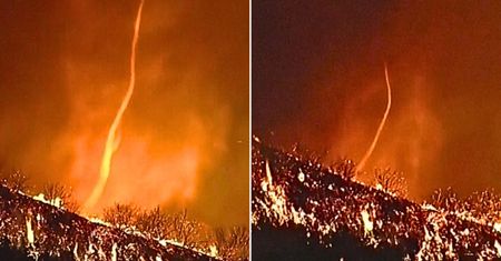 Nagrywali pożar w Los Angeles. Nagle pojawiło się rzadkie zjawisko