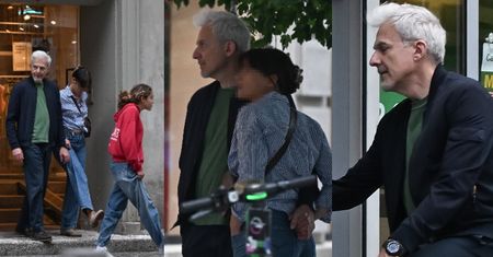 Hubert Urbański załatwia sprawy na mieście w towarzystwie partnerki i 15-letniej córki (ZDJĘCIA)