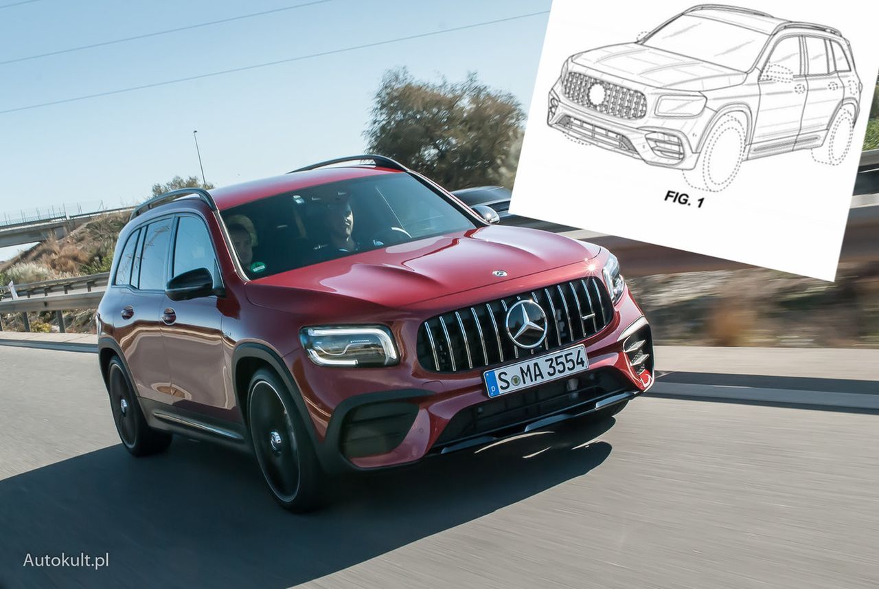 Mercedes-AMG GLB 45 na szkicach patentowych. Topowa wersja będzie miała 421 KM!