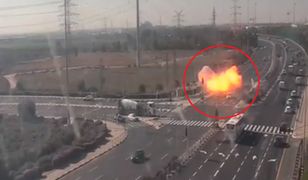 Rakieta niemal trafiła w jadące auta