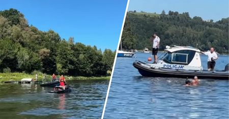 Dramat nad jeziorem. Kobieta spadła ze skutera. Utonęła