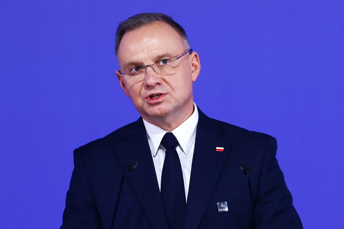 Prezydent Andrzej Duda wygłosi przemówienie w Sejmie w środę 16 października (Photo by Beata Zawrzel/NurPhoto via Getty Images)