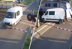 Niebezpieczny incydent na przejeździe. Pociąg uderzył w busa