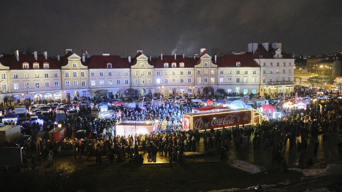 Świąteczna ciężarówka Coca-Coli przyciągnęła tłumy na Plac Zamkowy w Lublinie