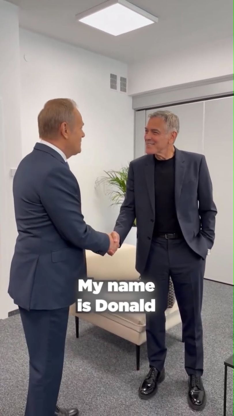 George Clooney, Donald Tusk

