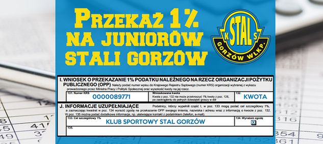 Przykład wypełnienia zeznania podatkowego na rzecz juniorów Stali Gorzów (fot.: Stal Gorzów)