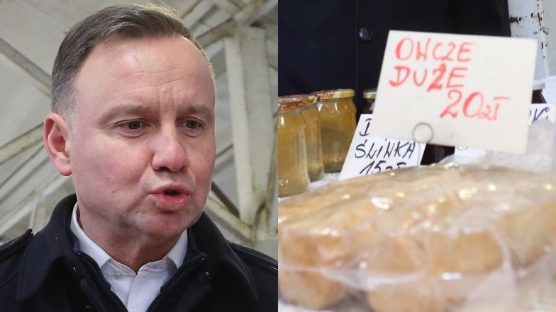 Andrzej Duda buszuje po krakowskim jarmarku