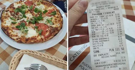 Paragon za obiad dla trzech osób. Ceny drinków powalają na kolana