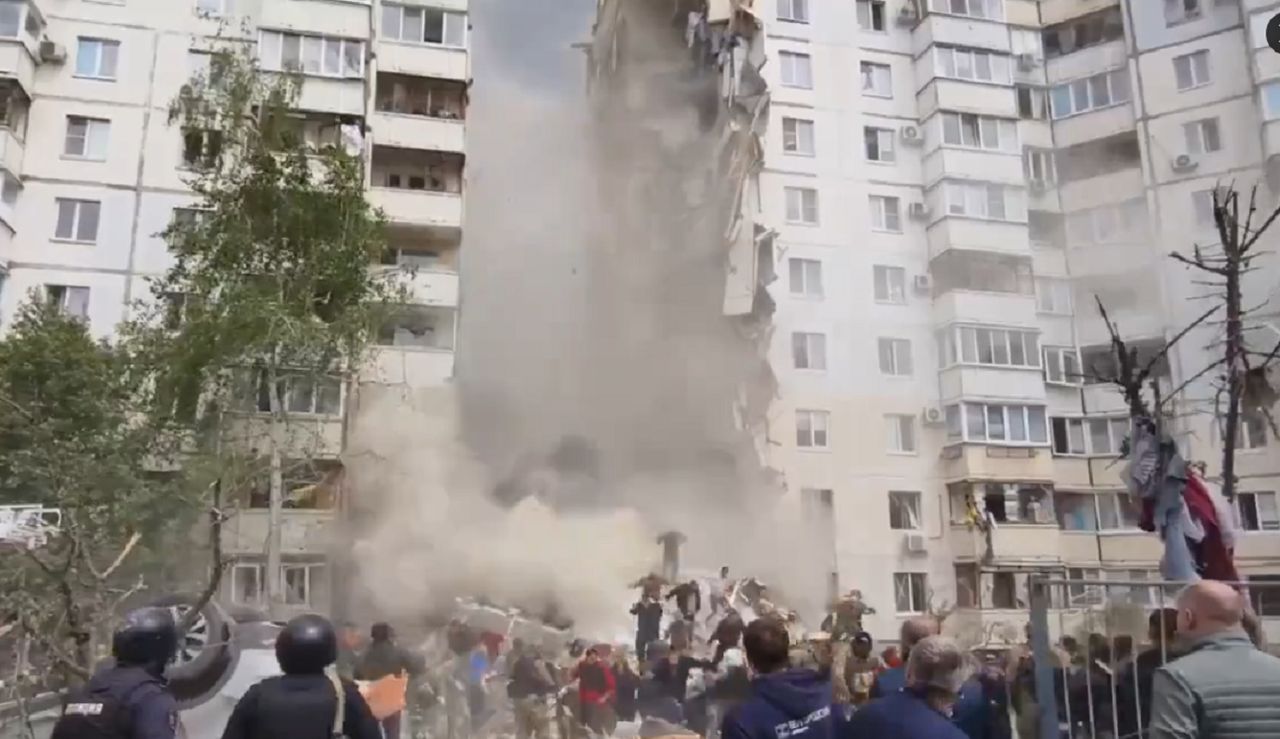 Fatalities and injuries as missile strike collapses building in Belgorod