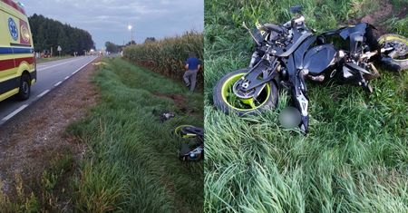 Nie żyje motocyklista. Tragiczny wypadek pod Wołominem