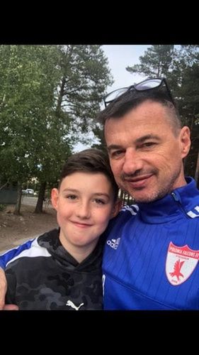 Paweł Skrzypek z synem