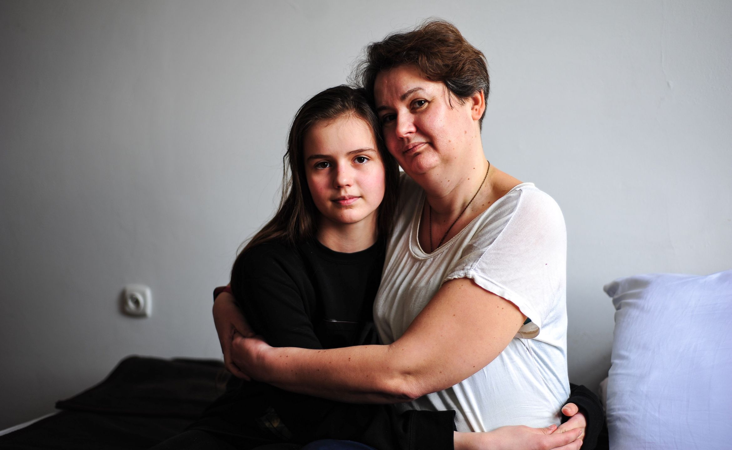 11-letnia Masza z mamą Iriną.
