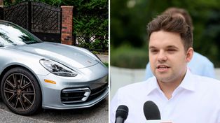 Kacprzyk widziany po aferze w Porsche. Pędził, łamiąc przepisy