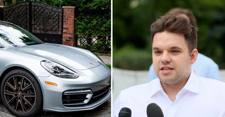 Kacprzyk widziany po aferze w Porsche. Pędził, łamiąc przepisy