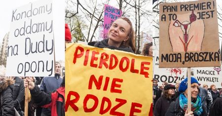 Polki protestują przeciwko ustawie antyaborcyjnej: "Pie*dolę, nie rodzę!" (ZDJĘCIA)