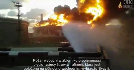 Potężny pożar wybuchł w rafinerii na Sycylii