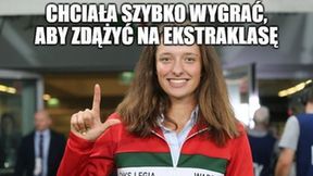 Spieszyła się na mecz Ekstraklasy? Iga Świątek bohaterką memów