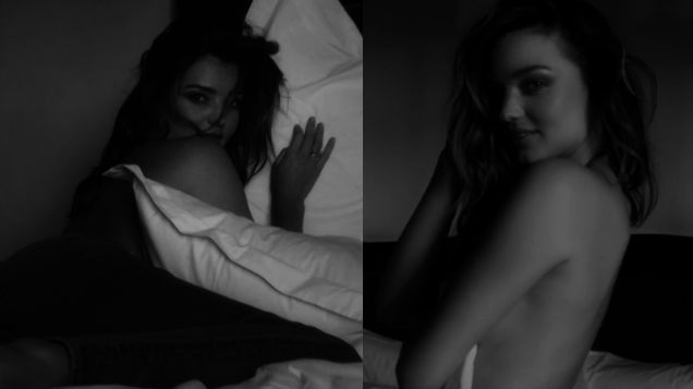 Miranda Kerr TOPLESS na łóżku!