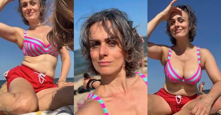 "Ciałopozytywna" Natalia Niemen odsłania brzuch na plaży. "Tłuszcz, rozciągnięta skóra, wałki..."