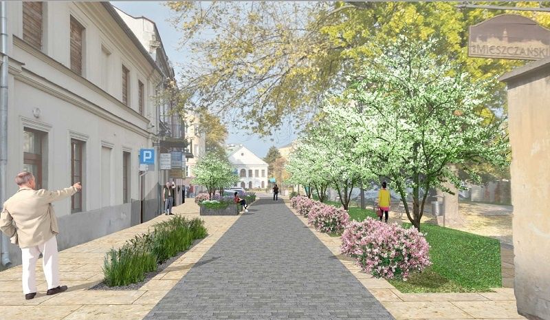 Planowany woonerf na ul. Zielonej w Lublinie