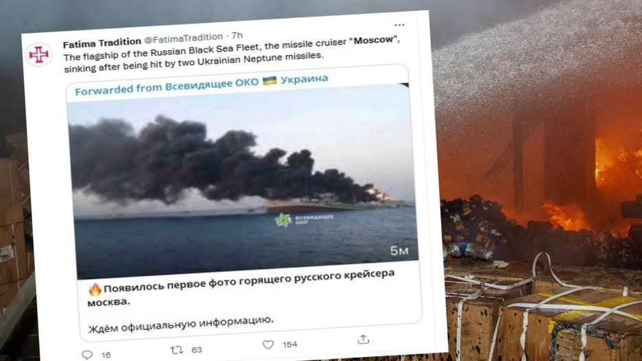 Na krążowniku Moskwa wybuchła amunicja